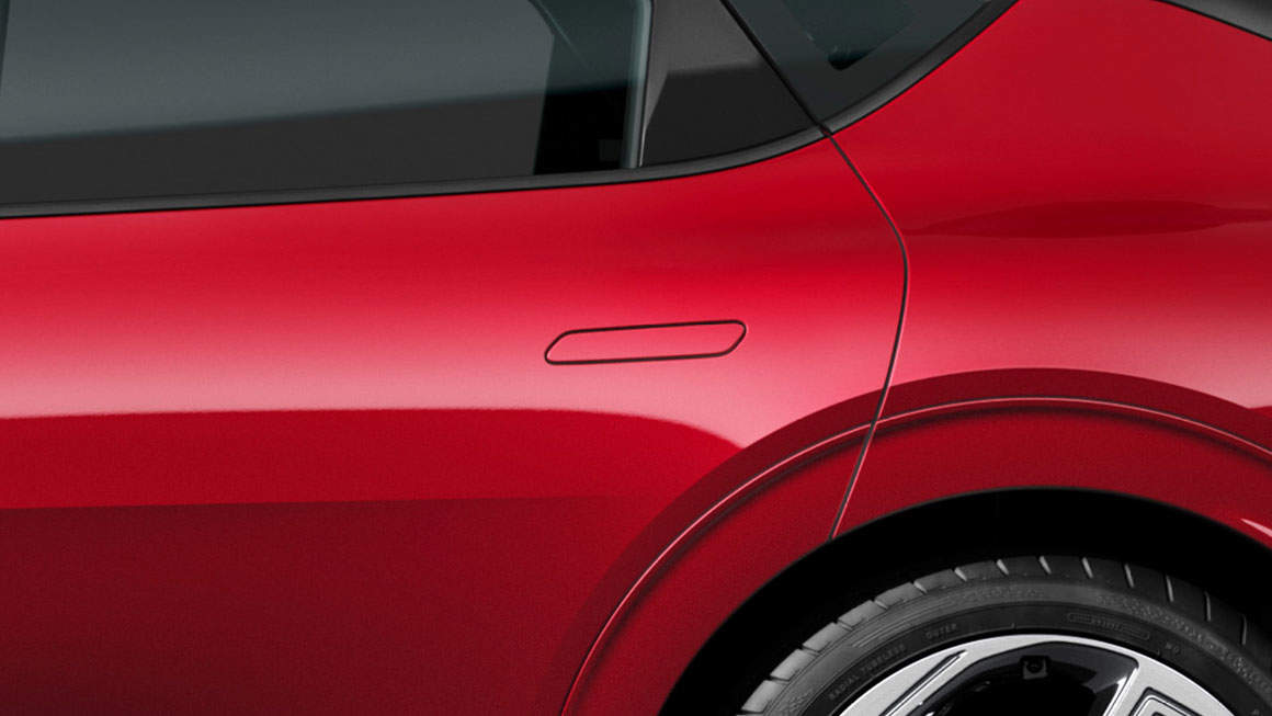 Red Kia Ev6 GT car door