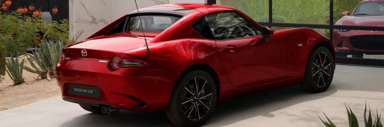 Mazda MX-5 RF in red exterior side view