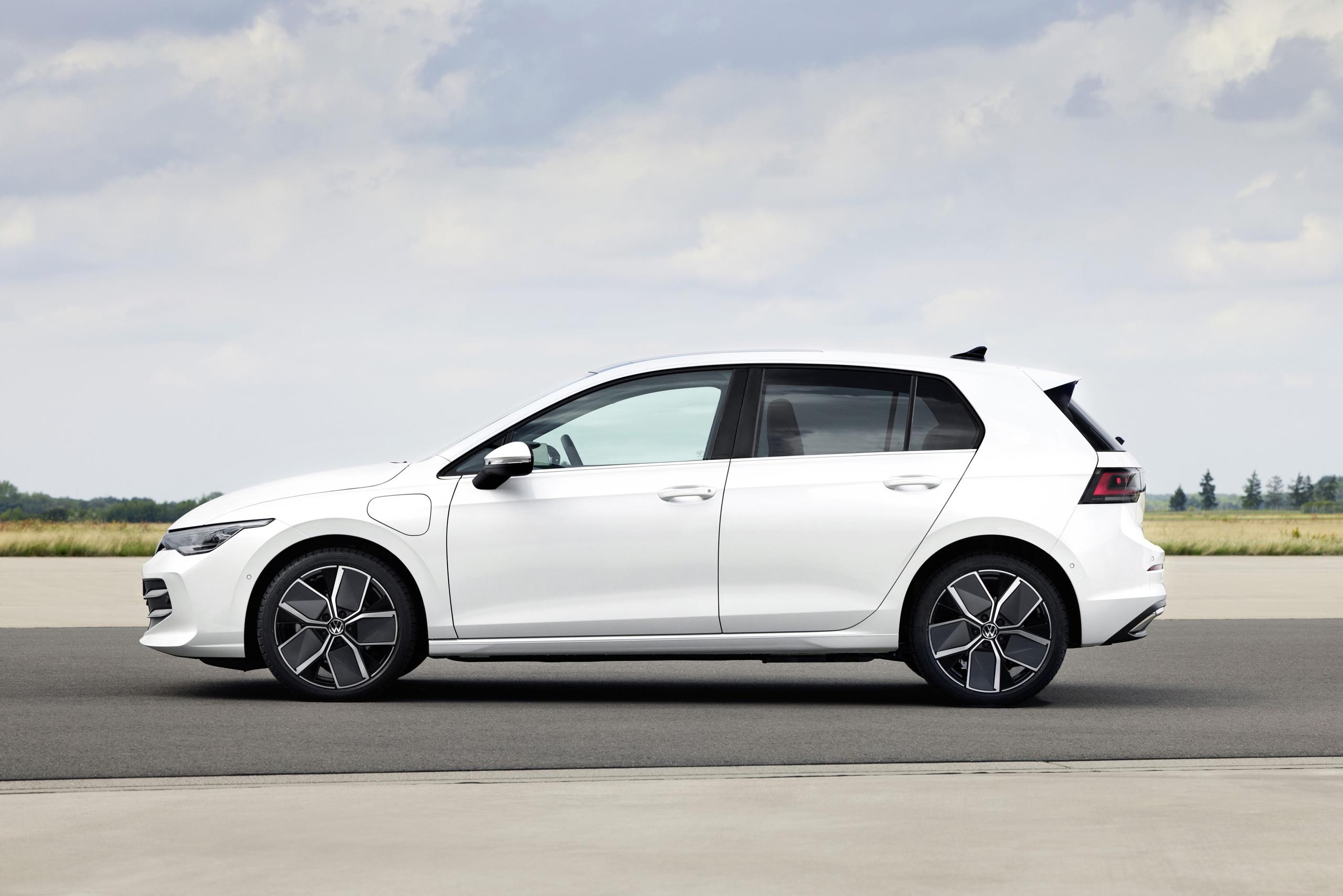 White Volkswagen Golf Side View