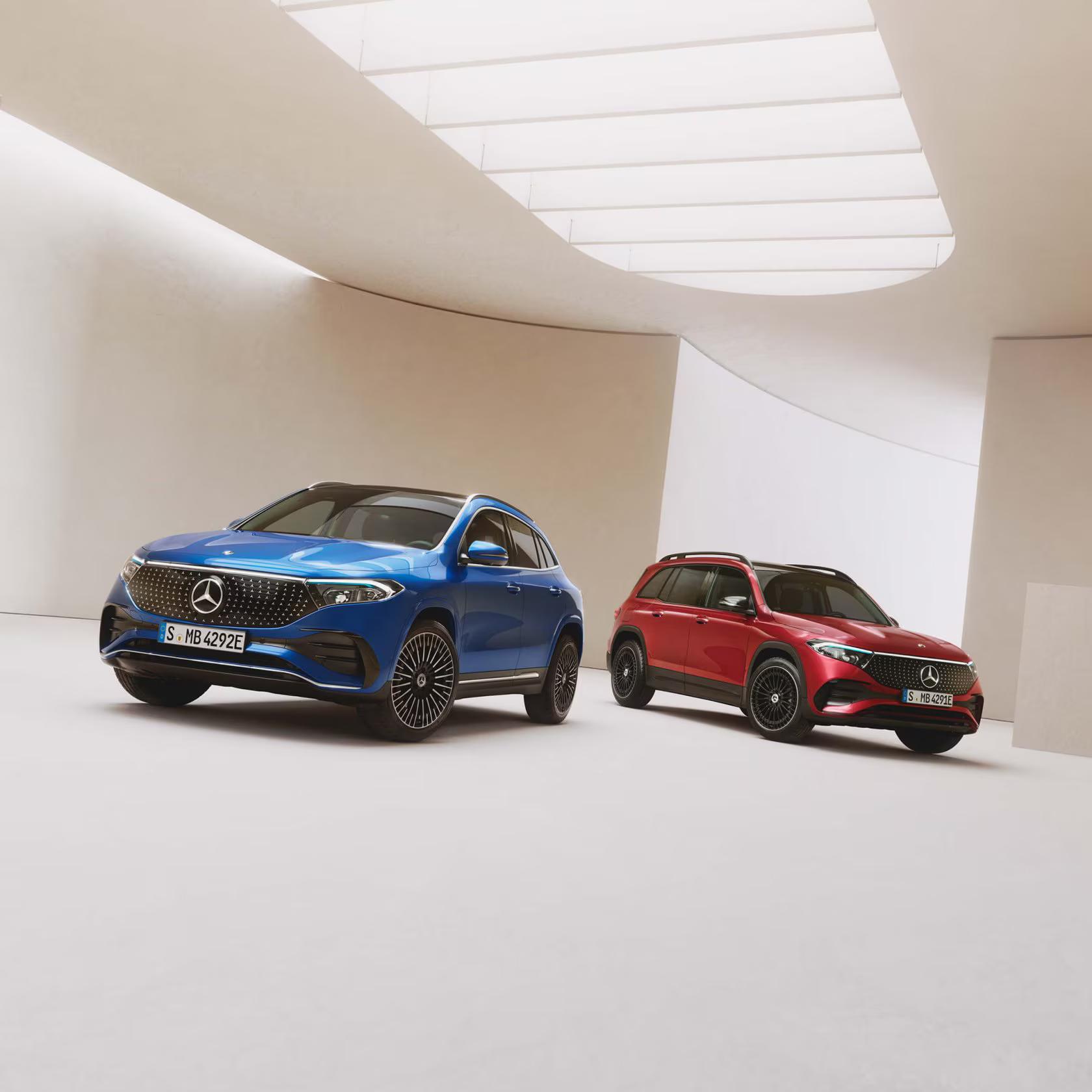 Mercedes-Benz Models in showroom
