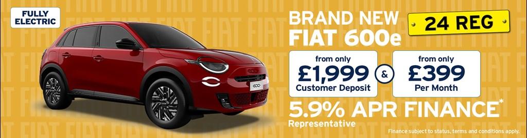 New Fiat 600e from Only £399 per month