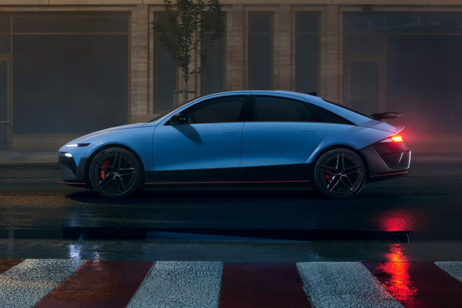 side on view of IONIQ 6 N