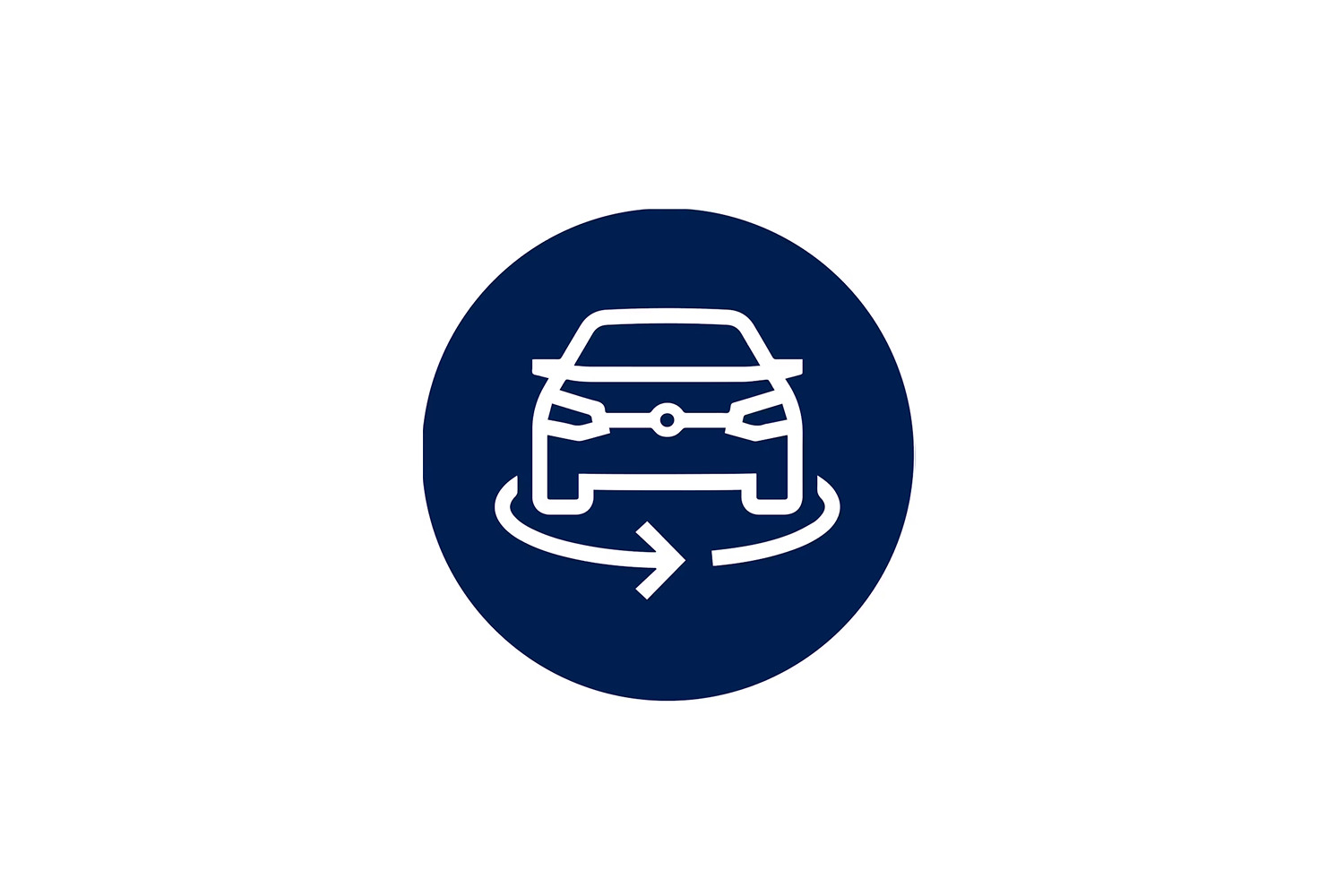 Car with arrow beneath icon