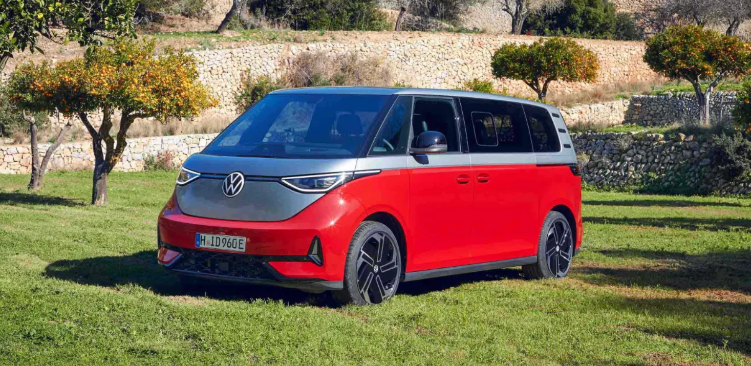 Volkswagen ID. Buzz GTX in Red and Silver