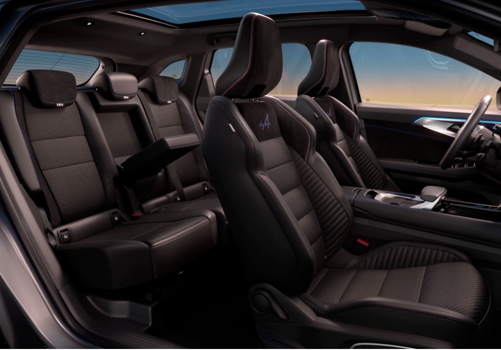 Interior seat layout of Renault Austral showing front and rear seating configuration and space.