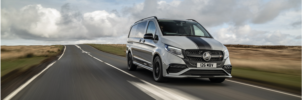 New Mercedes-Benz Vito Sport-X driving on a UK road
