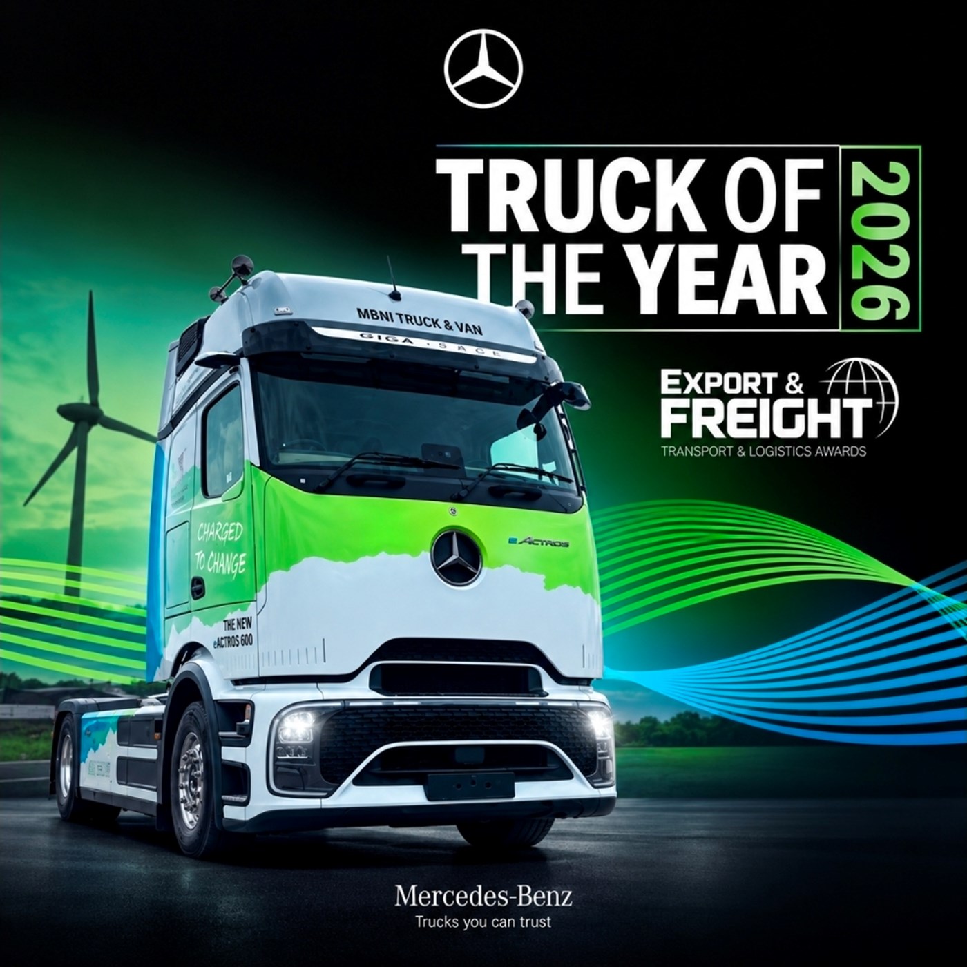 Mercedes-Benz eActros 600 crowned Truck of the Year at Export & Freight Awards 2026