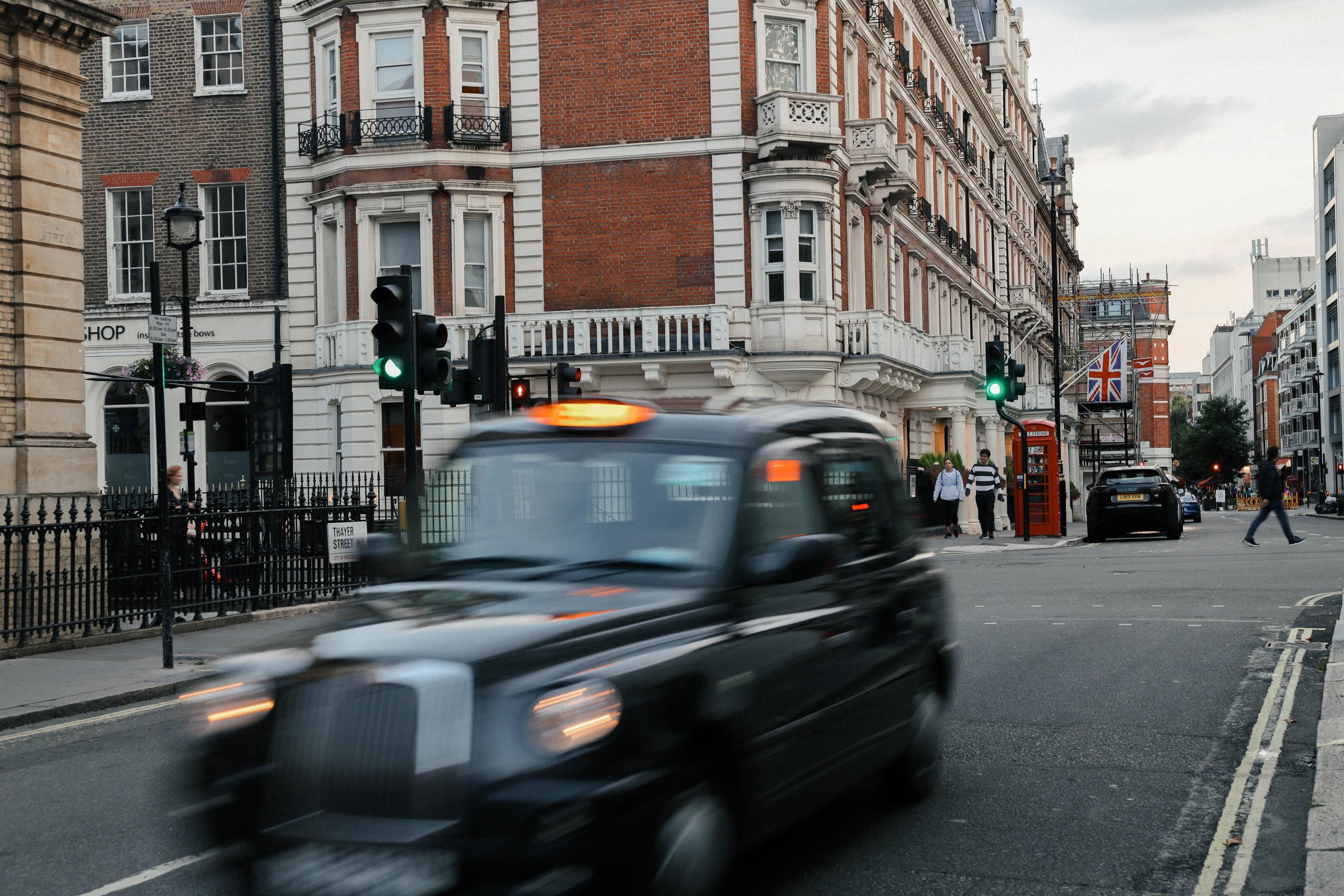 Black Taxi Driving