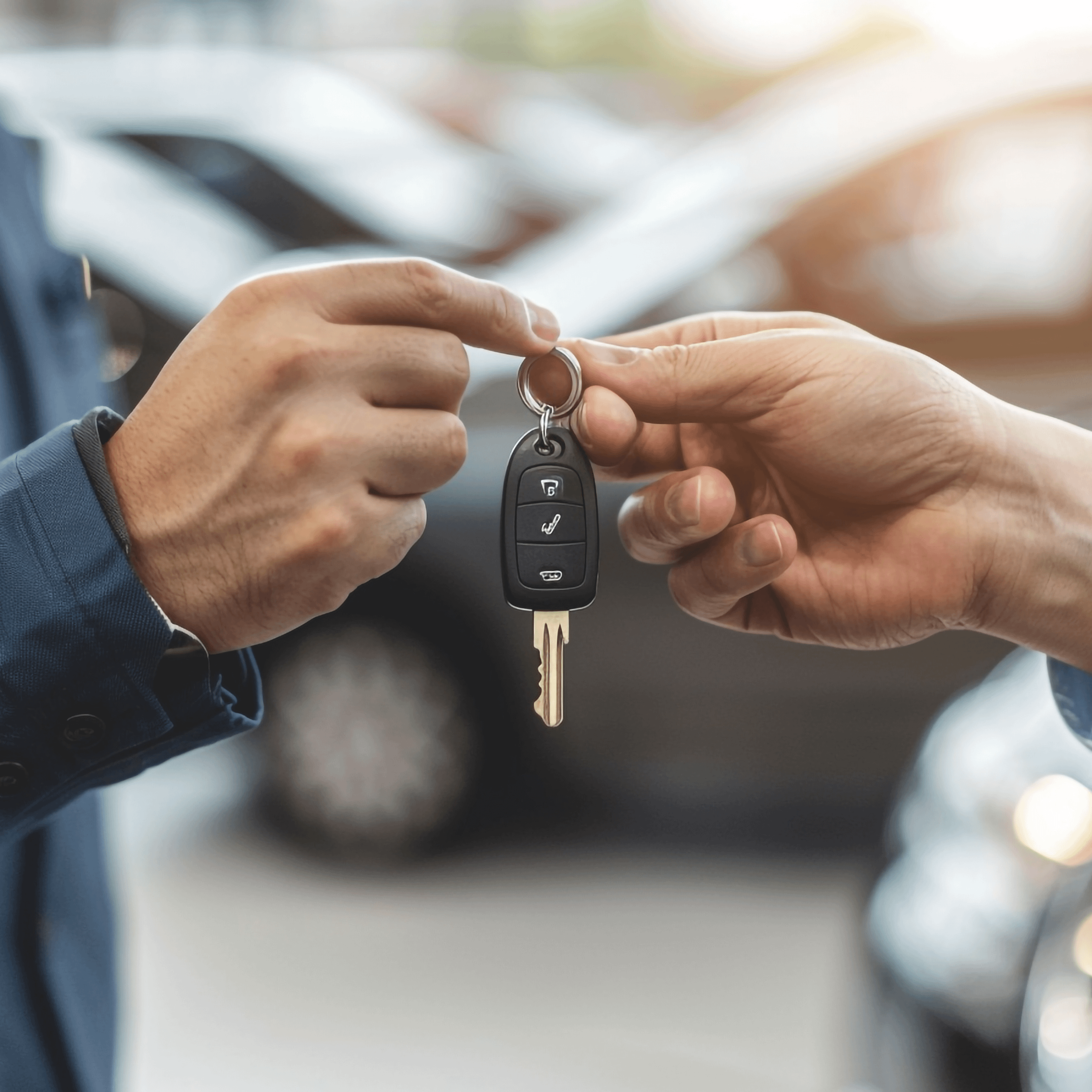 exchanging car keys