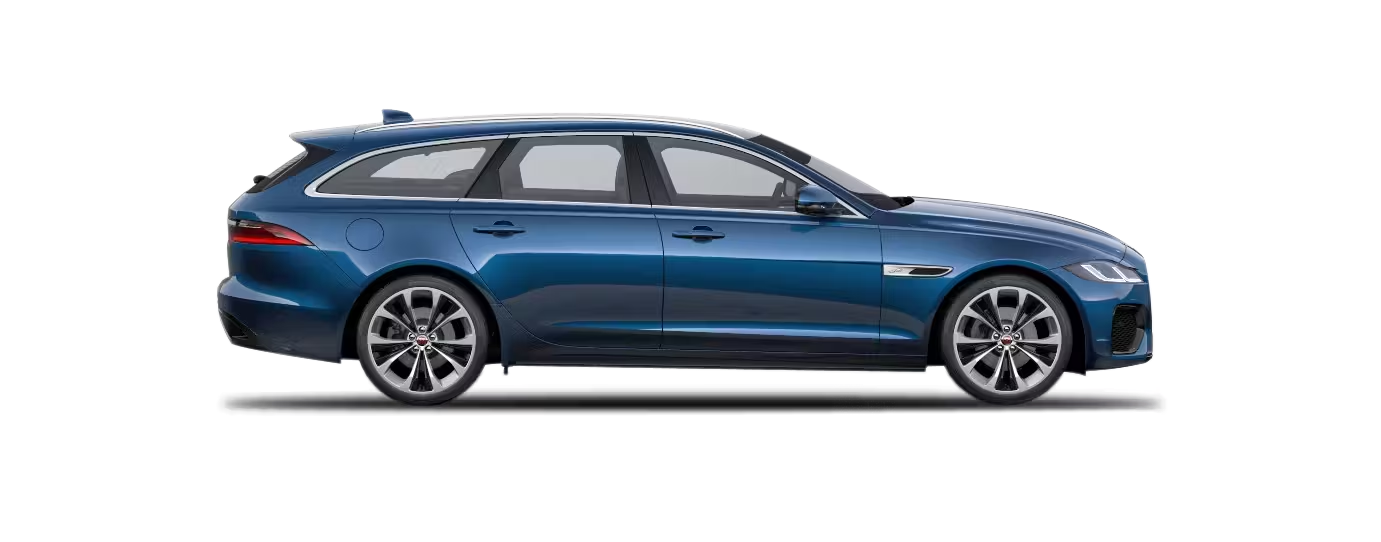 XF Sportbrake blue side on