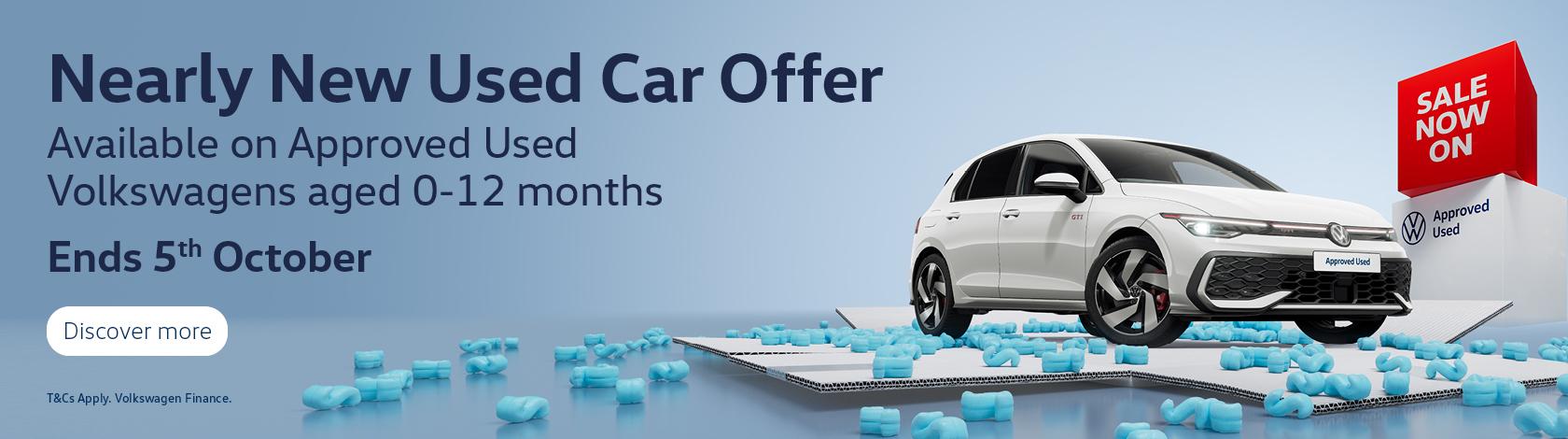 Nearly New Used Car Offer