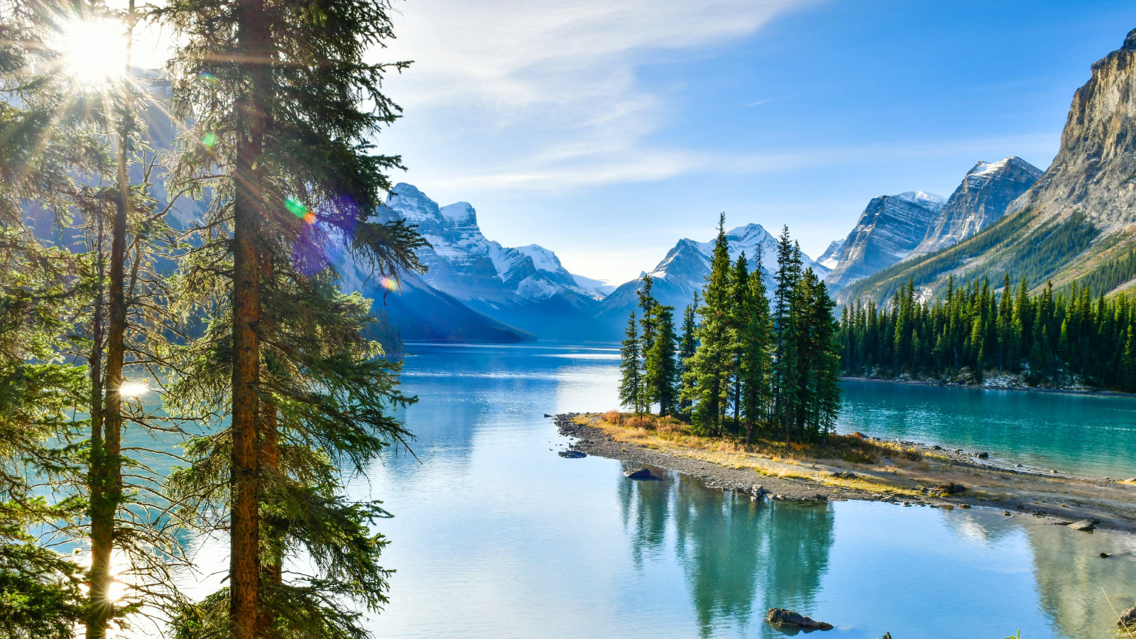 Landscape of a beautiful lake