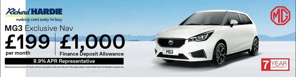New MG3 ONLY £199pcm with low rate 8.9% APR 