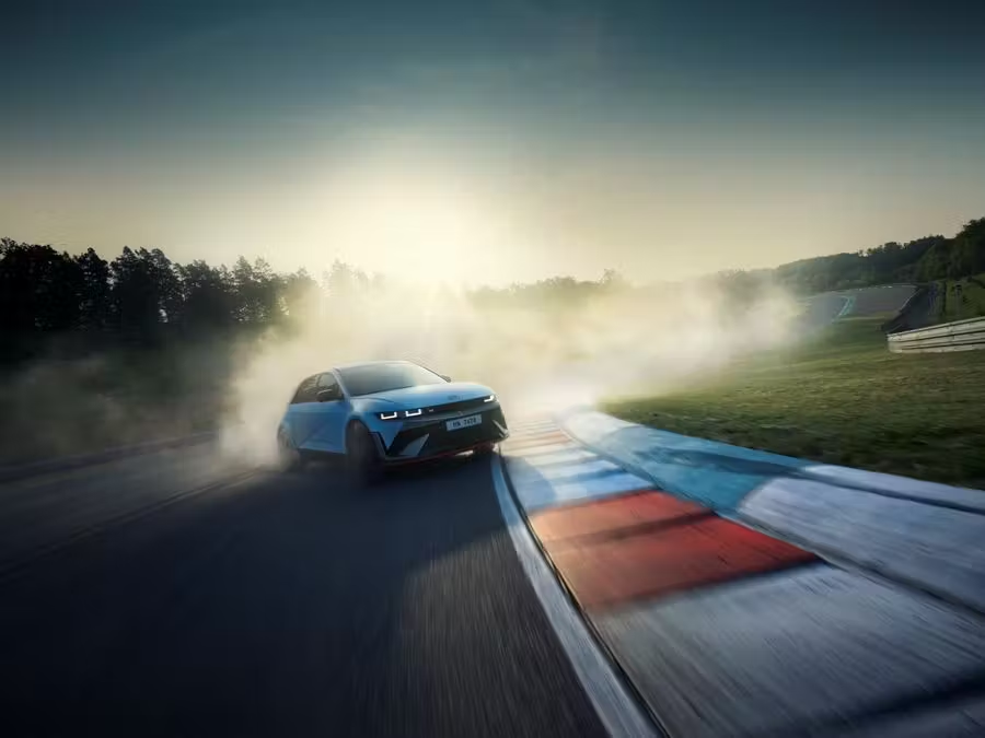 car on track