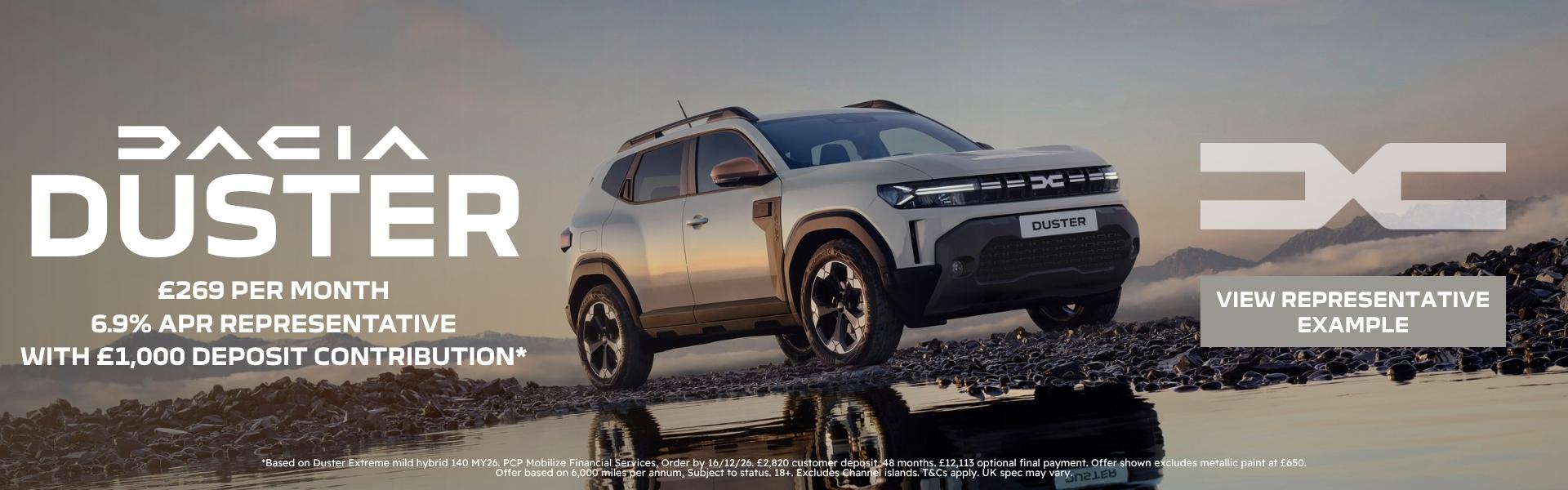 New Dacia Duster PCP Finance