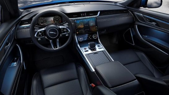 Inside one of Jaguar's small cars, the XF