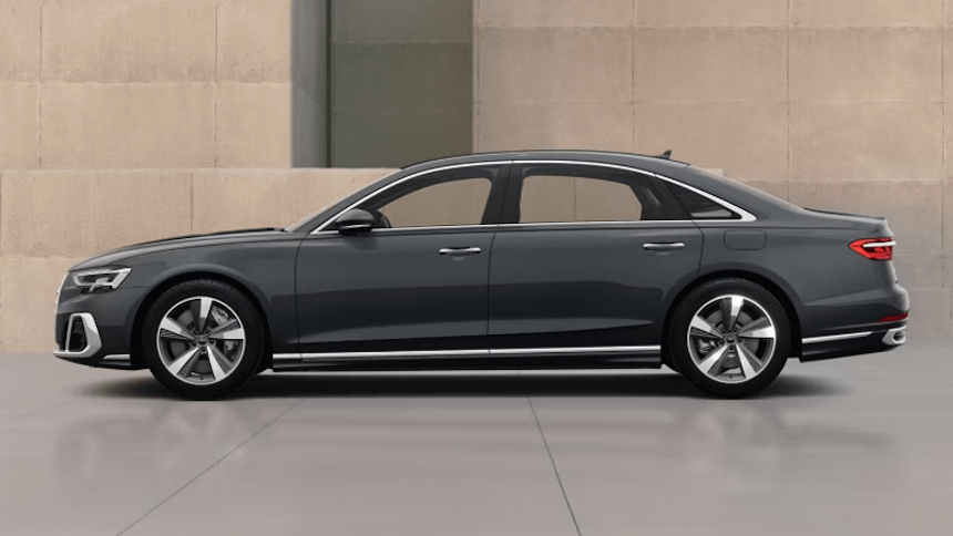 Audi A8 L TFSI e side view