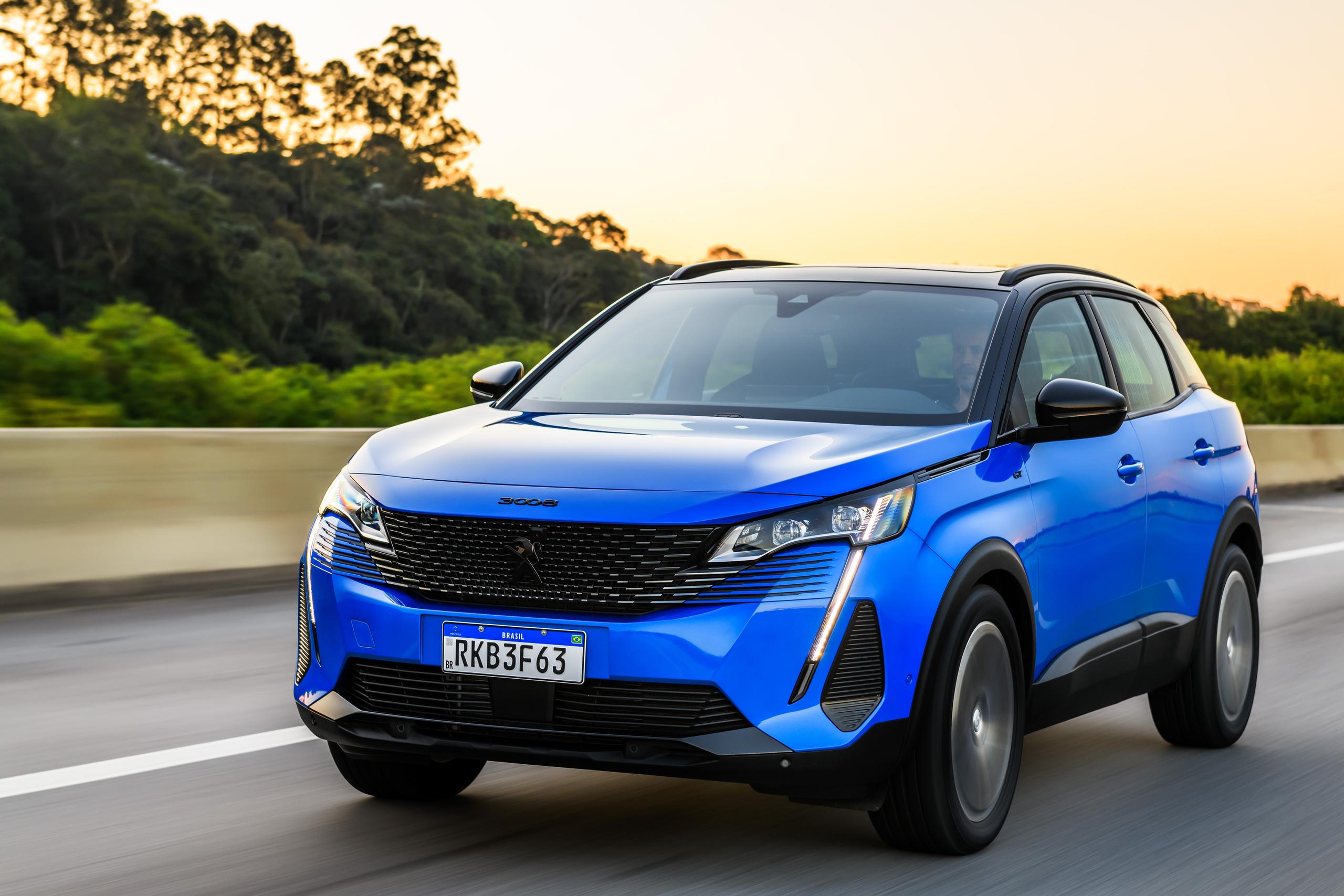 Blue Peugeot 3008