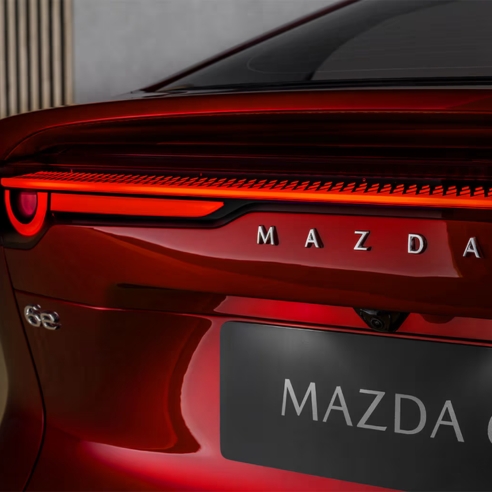 Closeup of Mazda6e rear lights
