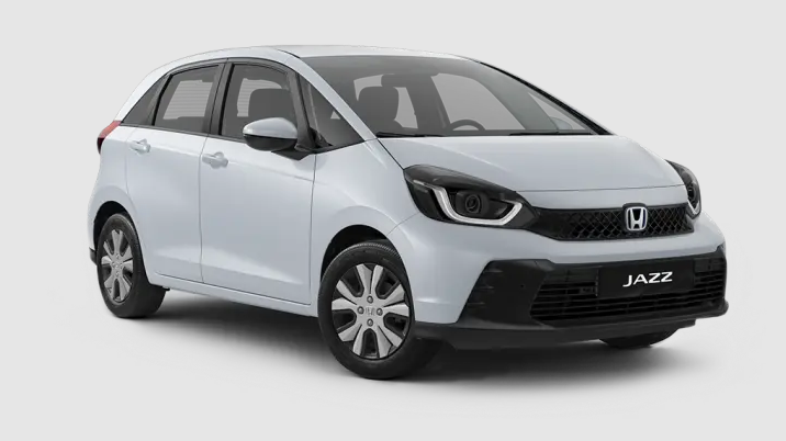 White Honda Jazz Hybrid