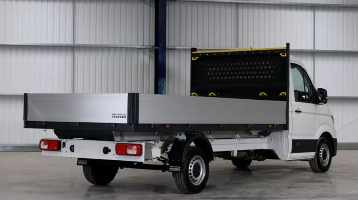 New Volkswagen Crafter Dropside Rear Side View