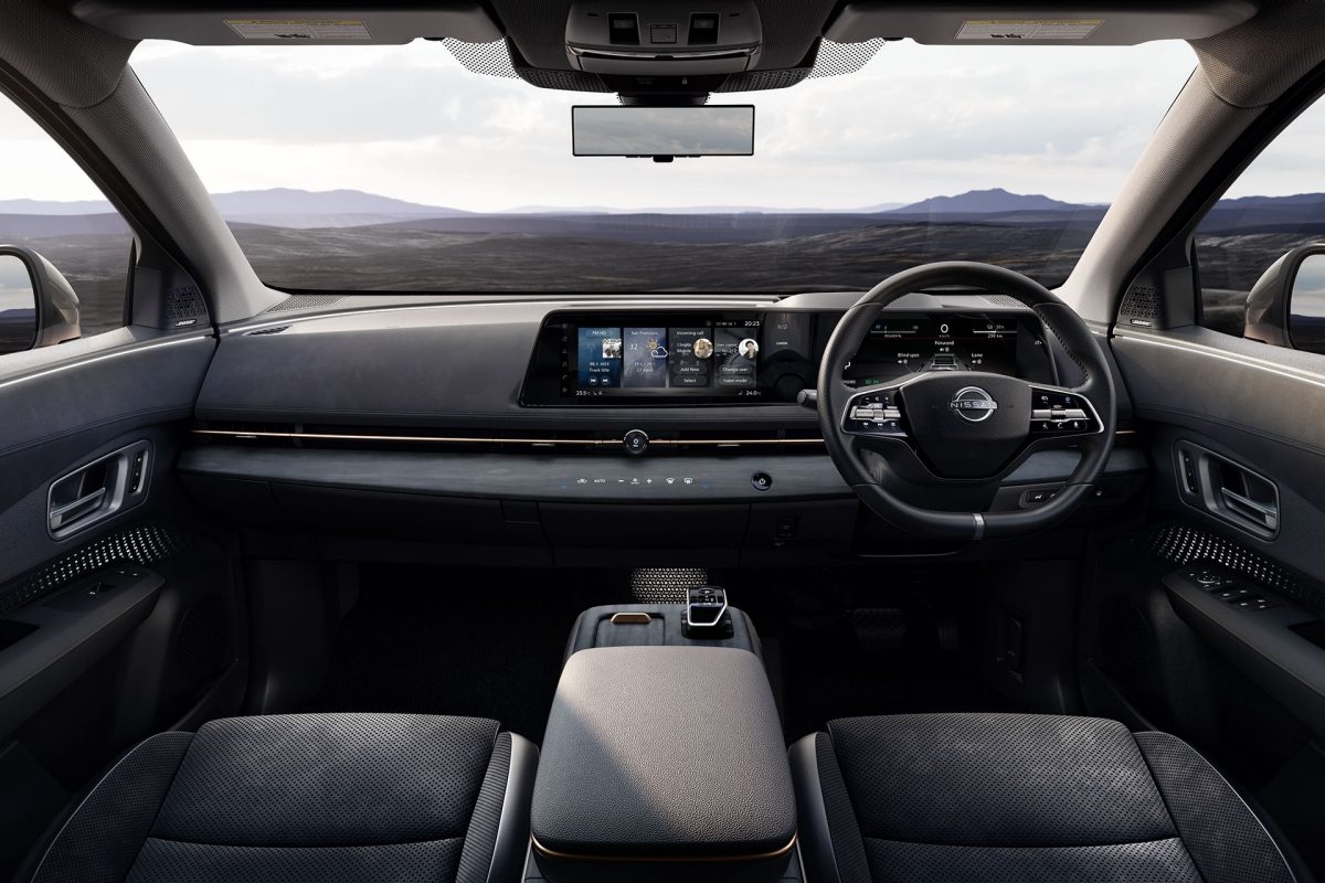 Interior of a Nissan ARIYA 