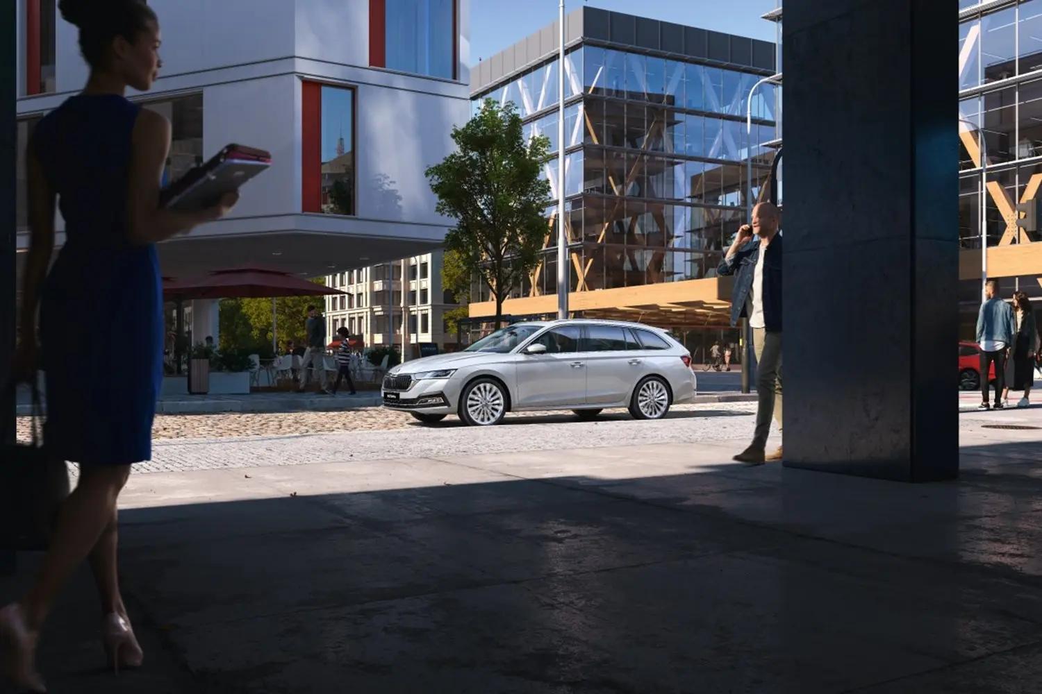 White SKODA Vehicle Exterior