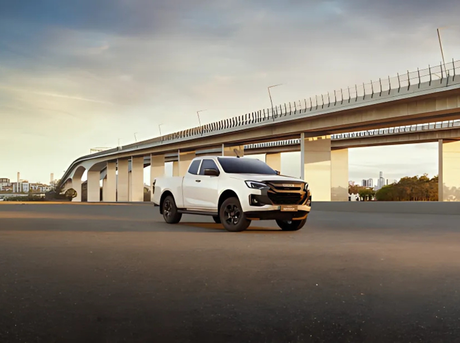 Isuzu D-Max V-Cross driving parked in urban setting