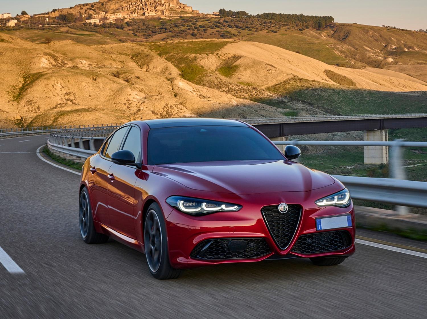Giulia red driving shot