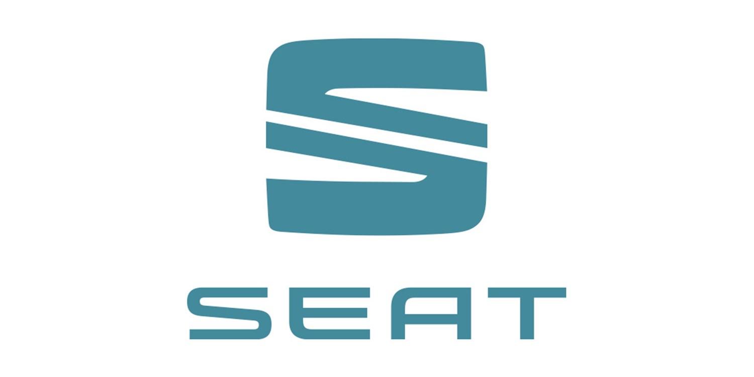 teal seat logo on white background