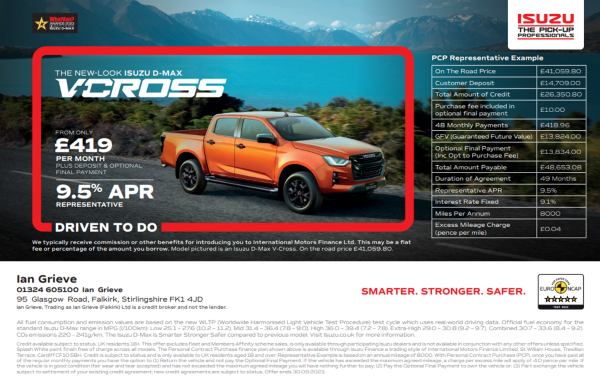 Isuzu D-MAX V-Cross Offer