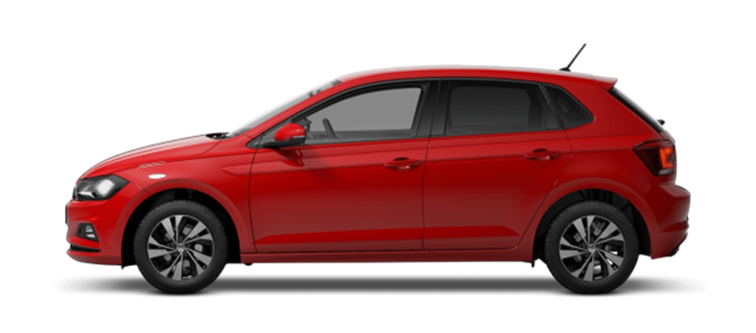 Red Volkswagen Polo Side View