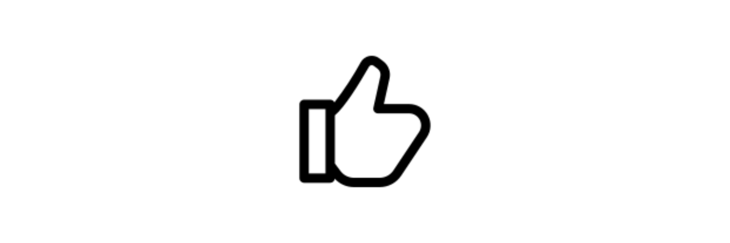 outline of a thumbs up icon