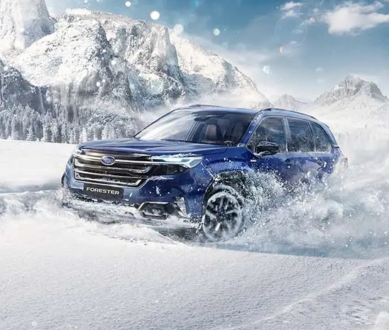 grey All-New Subaru Forester in snow