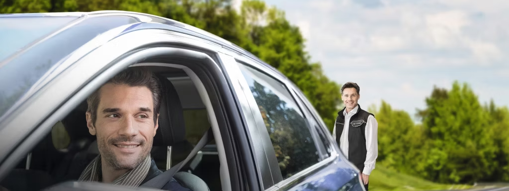 man driving