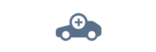 car with plus icon above it