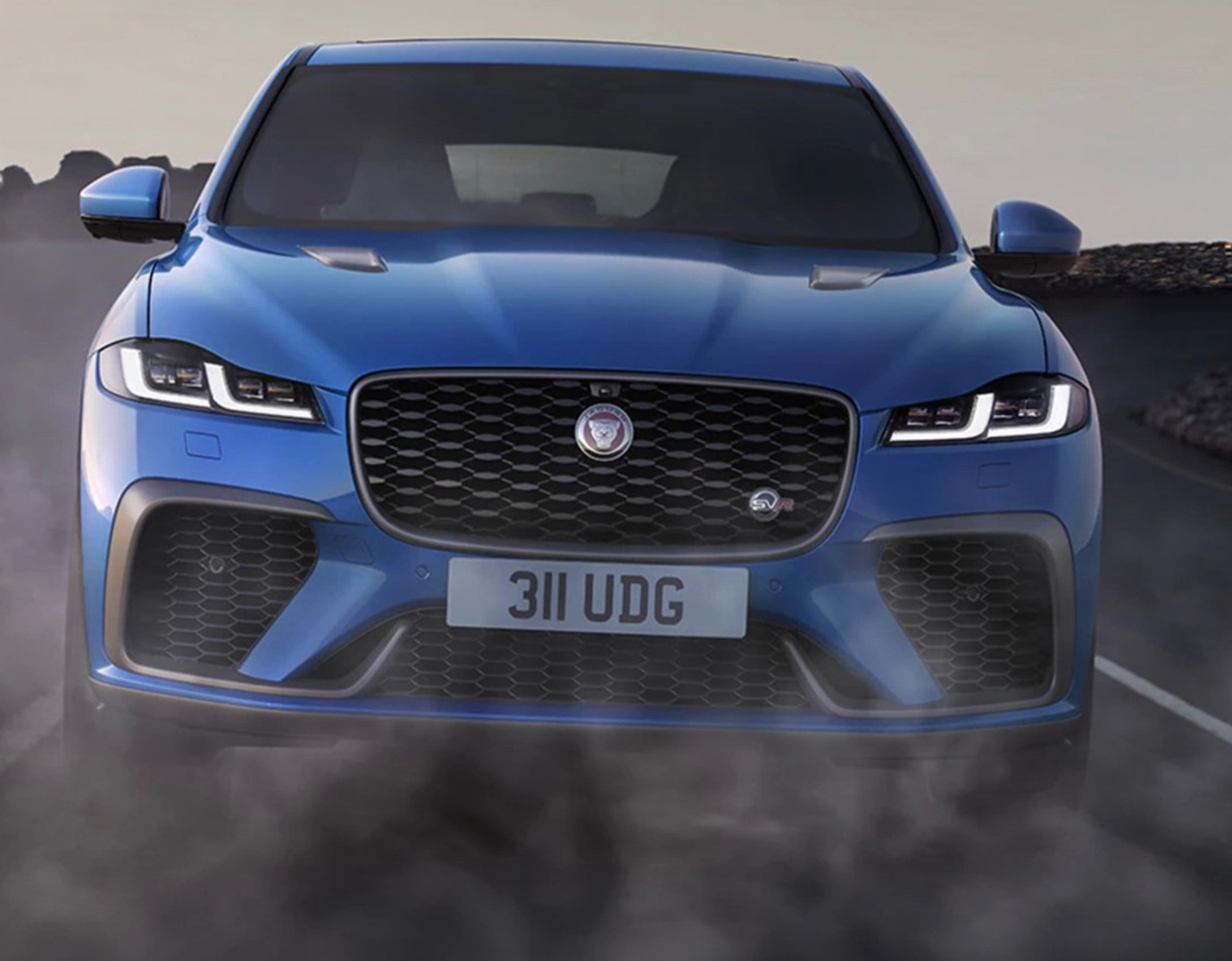 Jaguar F-Pace Driving Front View