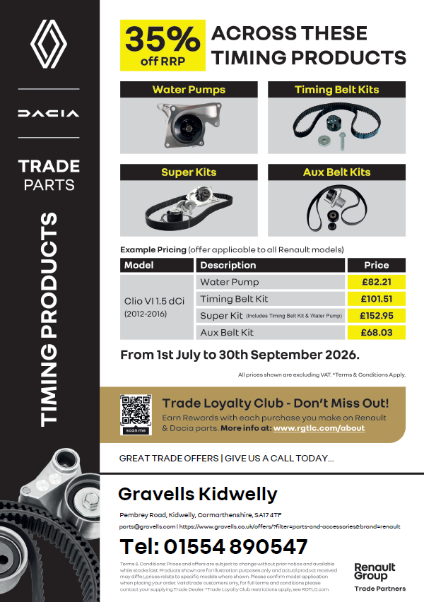 Renault Timing Belt Offers | Gravells South Wales and Hereford