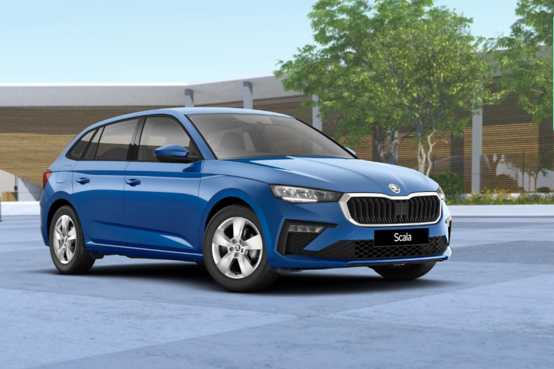 Blue Skoda Scala Exterior
