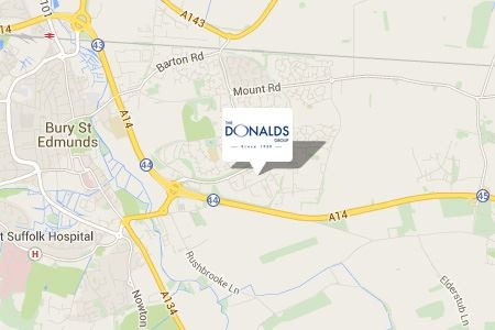 Map showing location of The Donalds Group Bury St Edmunds