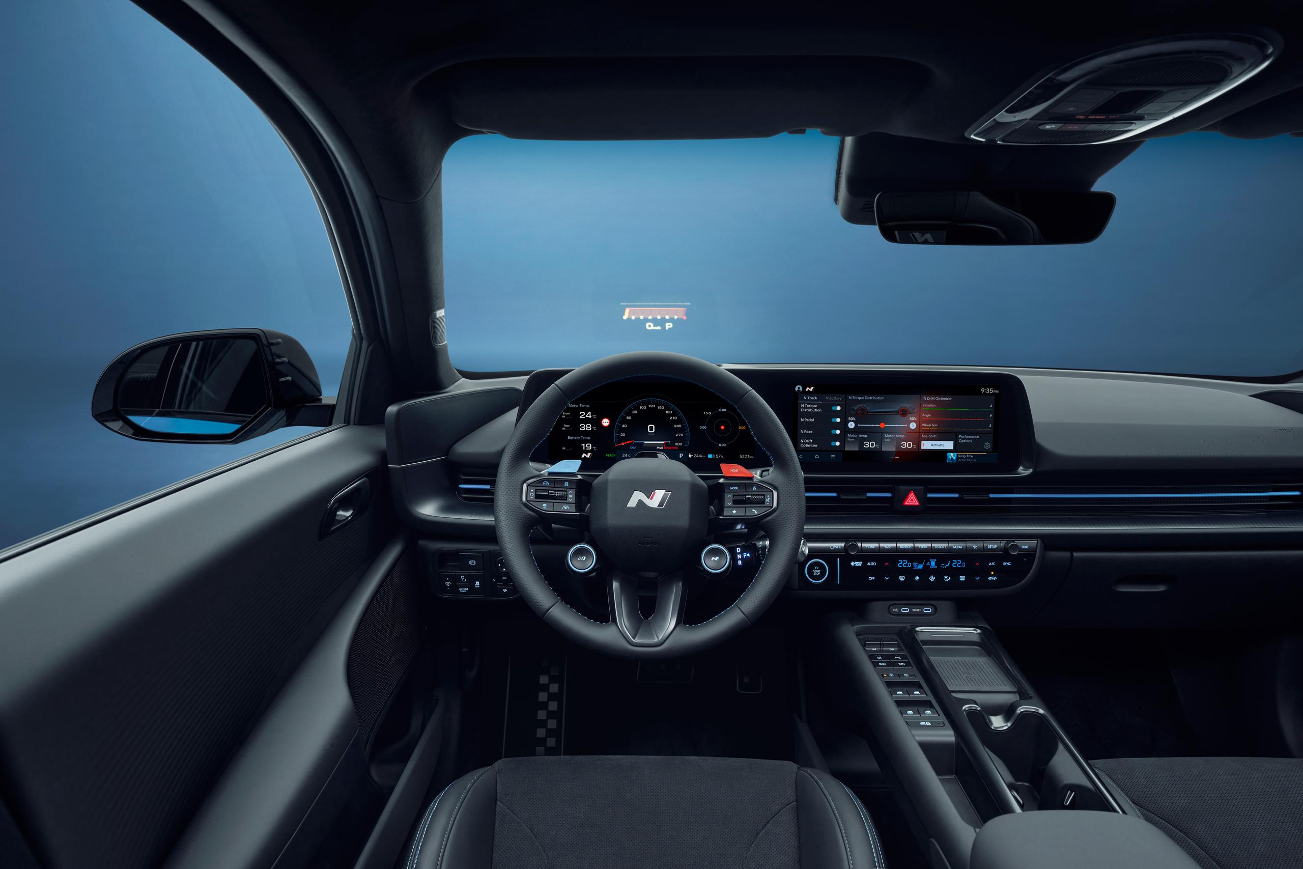 cabin of hyundai of ioniq 6 n