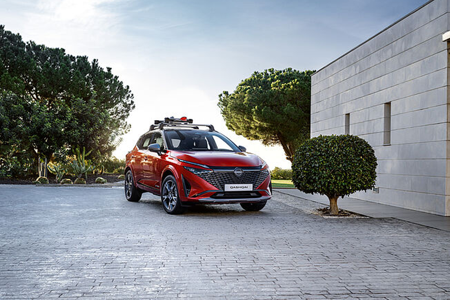Red Nissan Qashqai