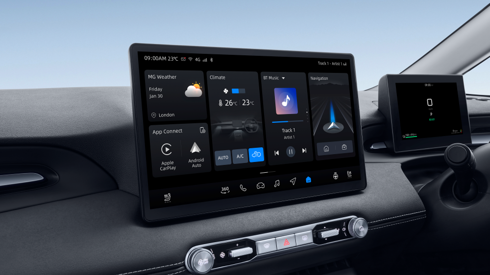infotainment of MG4 EV Urban