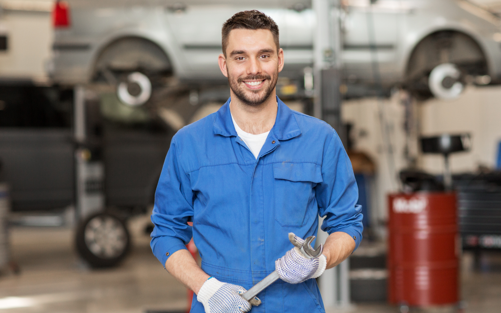 A smiling technician