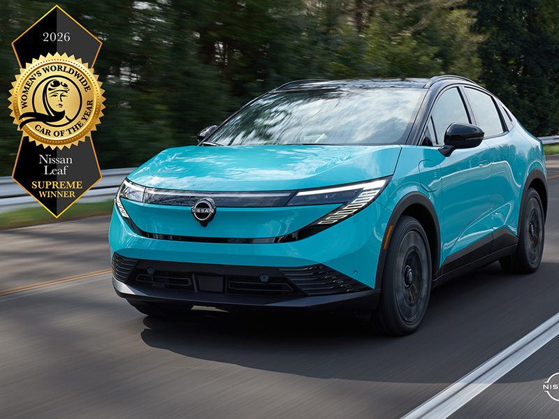 New Nissan LEAF crowned Supreme Winner for 2026 by Women’s Worldwide Car of the Year
