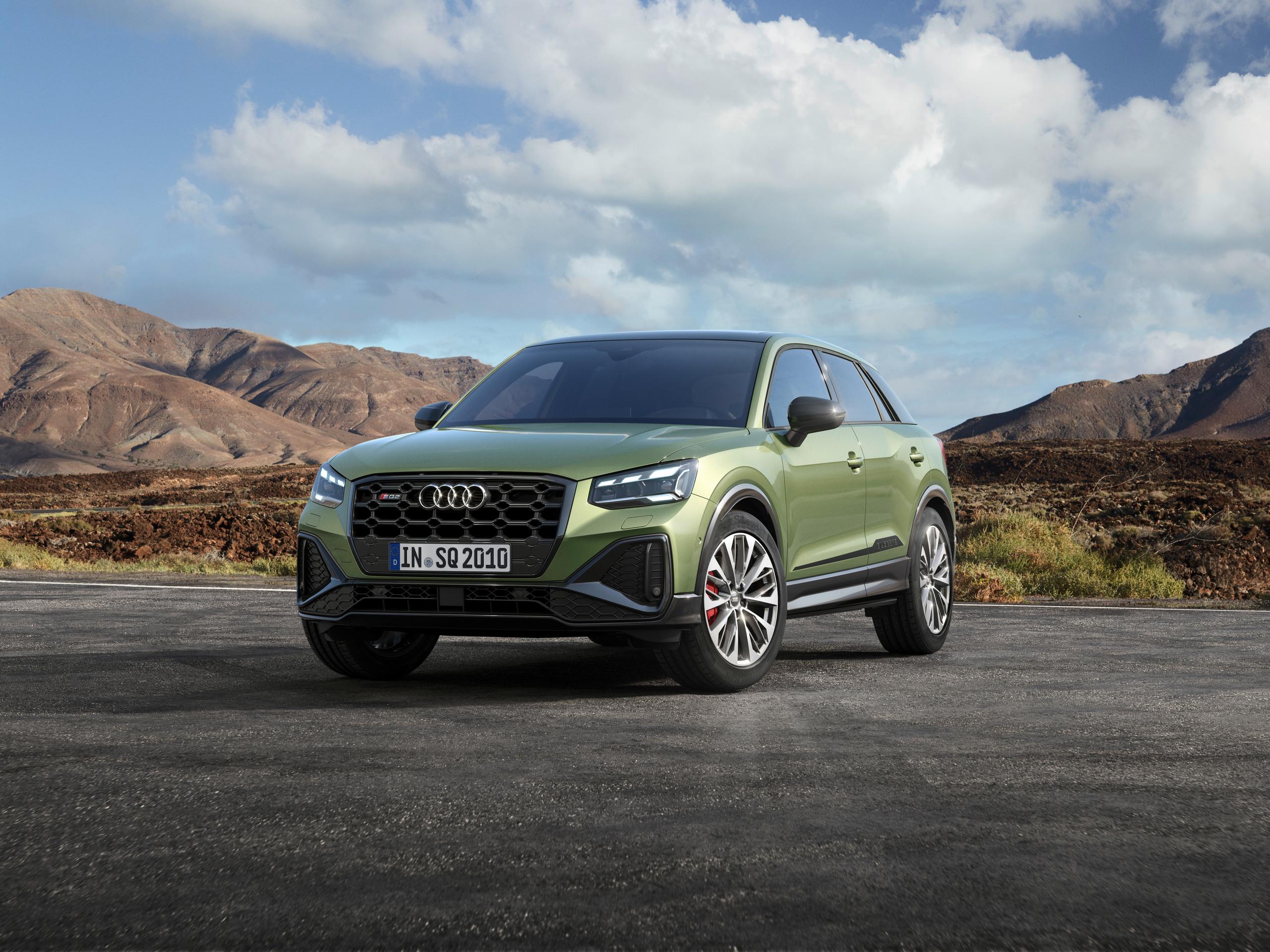 Green Audi Q2 Exterior