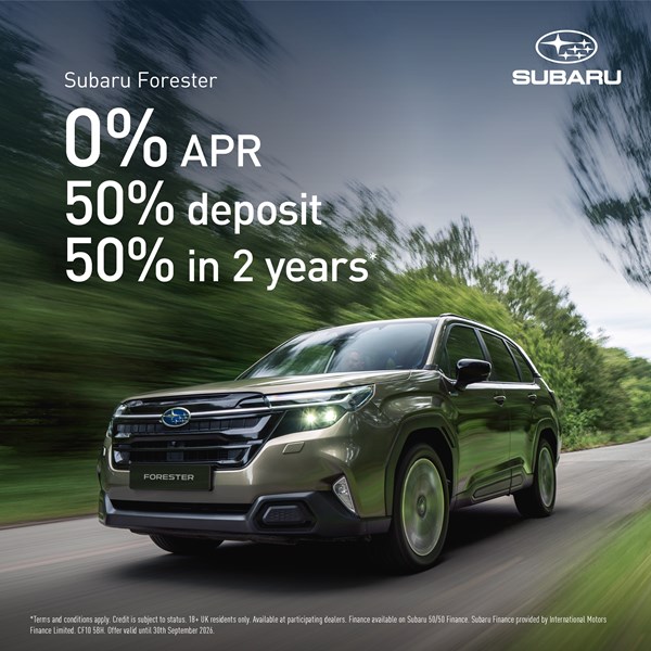 Subaru Forester 0% 50:50 Finance Offer!