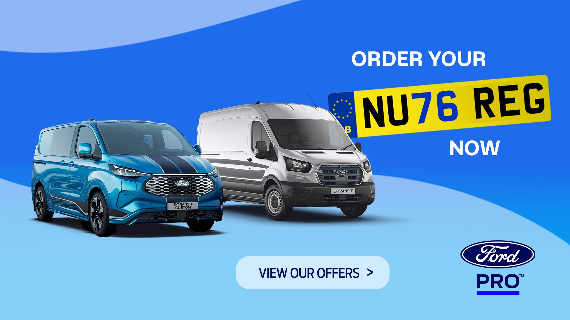 76 Plate New Ford Van Offers