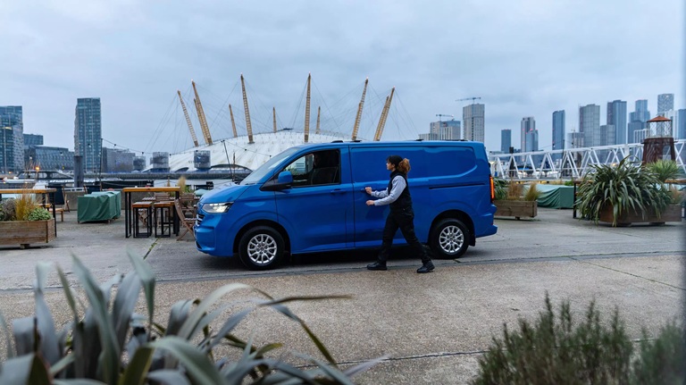 Blue Volkswagen Transporter Commerce