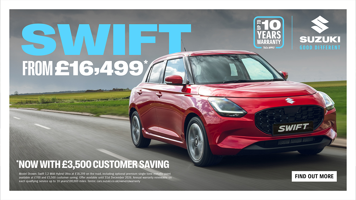 Suzuki Swift from £16,499 at Dinnages